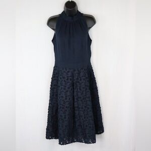 ESPRIT Navy Halter Neck Cocktail Dress